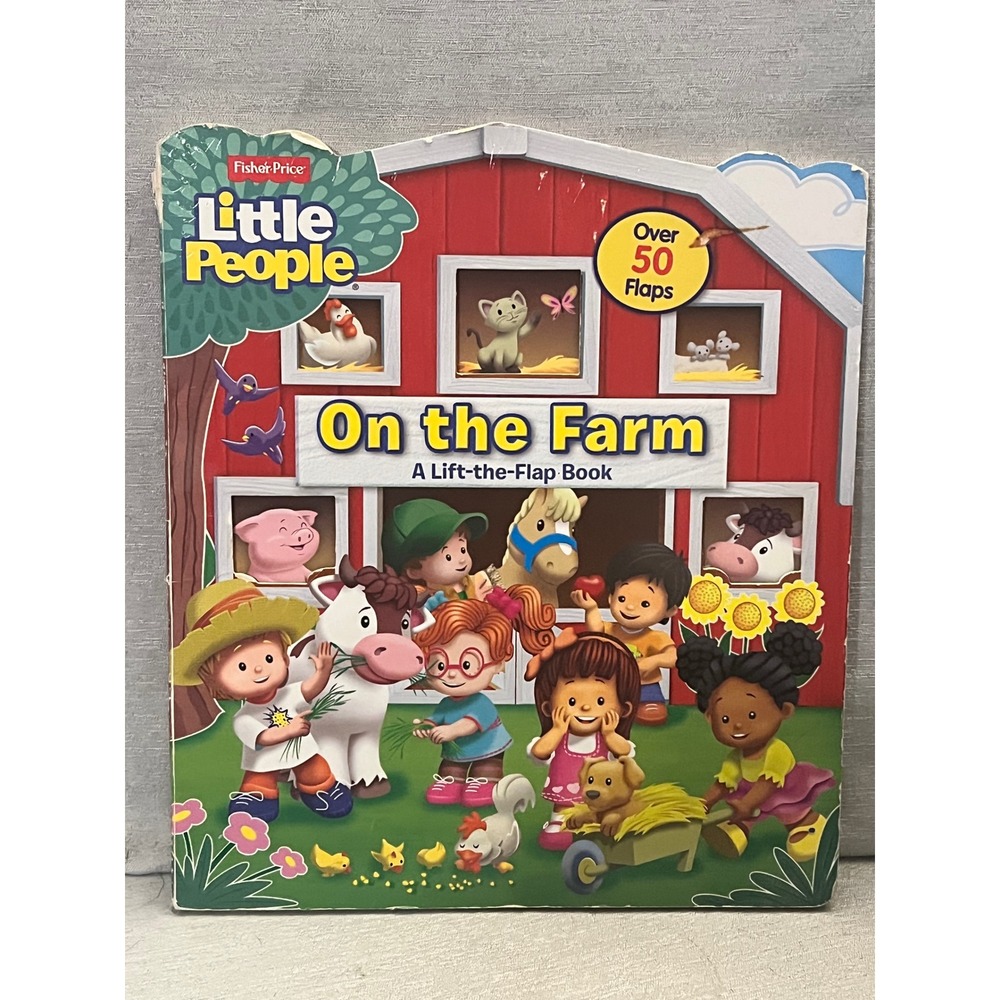 Fisher Price Little People On the Farm Lift the Flap Board Book Over 50 Flaps